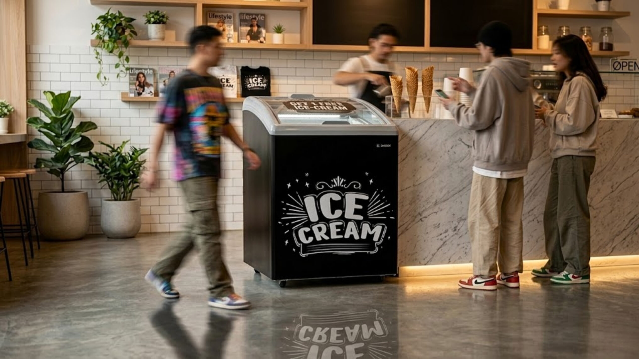 สติ๊กเกอร์ติดตู้ไอศกรีม