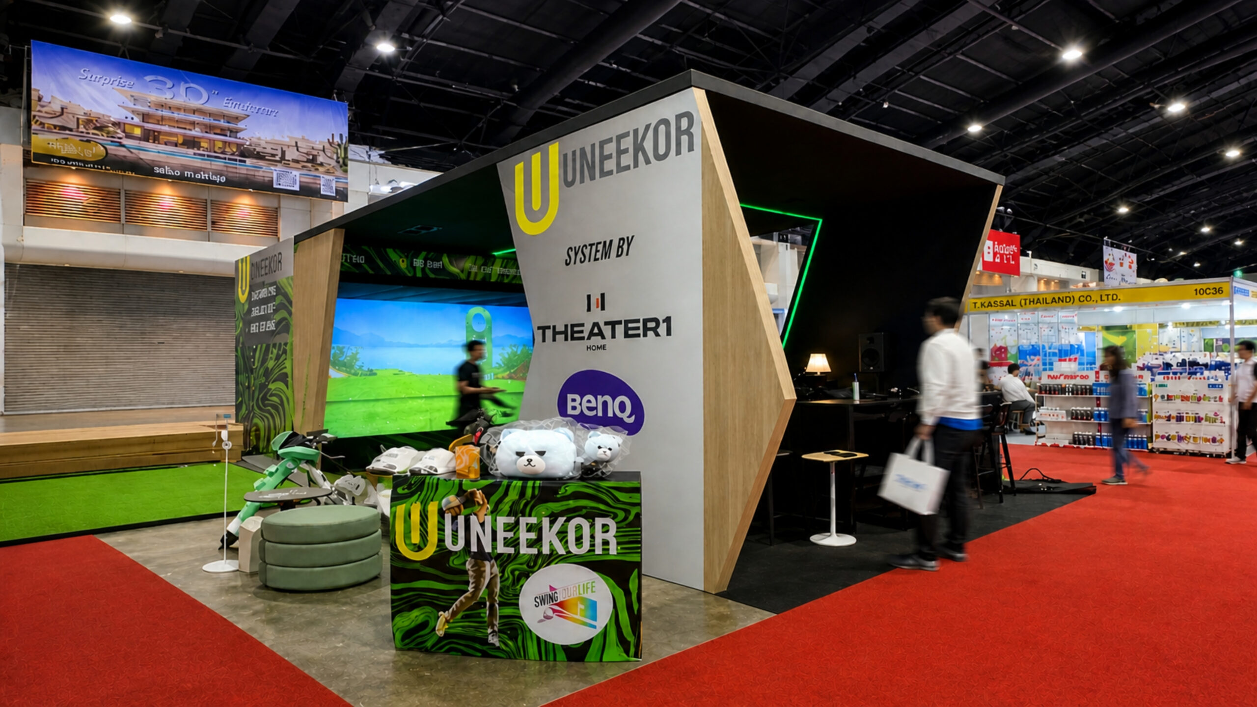 ไอเดียตกแต่งบูธ Golf Simulator ในงานสถาปนิก'69 ด้วยสติ๊กเกอร์ Wrap