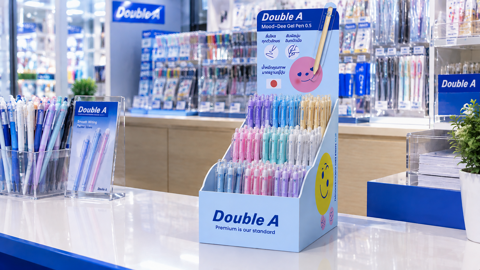 พื้นที่เล็กแต่สร้างความโดดเด่นได้ กลยุทธ์การใช้ชั้นวางสินค้าบน Counter ให้ได้ผลสูงสุด | APRINT